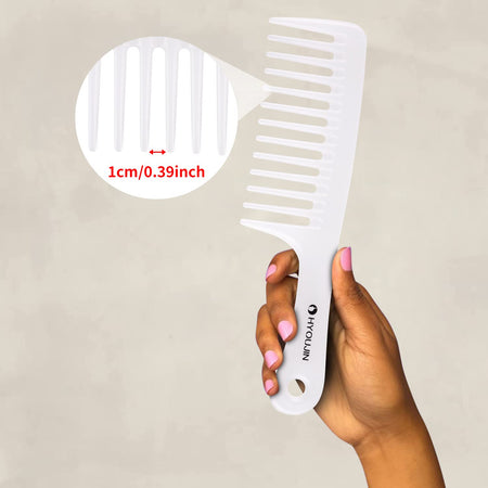 Wide Tooth Comb Detangling Hair Brush,Paddle Hair Comb,Care Handgrip Comb-Best Styling Comb for Long,Wet or Curly Reduce Hair Loss and Dandruff&Headache-Minimal Breakages