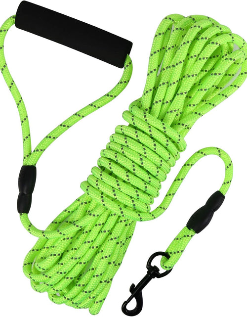 Load image into Gallery viewer, Floating Long Dog Leash, 32Ft Dog Training Leash for Swimming and Lake, Reflective Long Rope Lead with Soft Handle for Outside, Yard, Camping, Hiking and Beach (Green)
