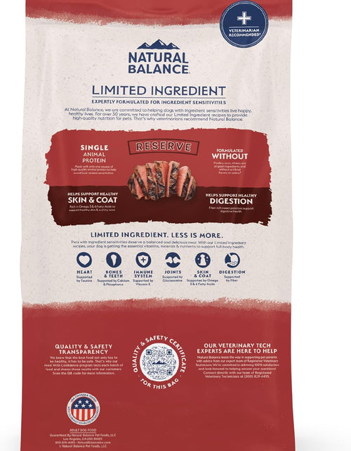 Load image into Gallery viewer, Limited Ingredient Adult Grain-Free Dry Dog Food, Reserve Sweet Potato &amp; Bison Recipe, 4 Pound (Pack of 1)
