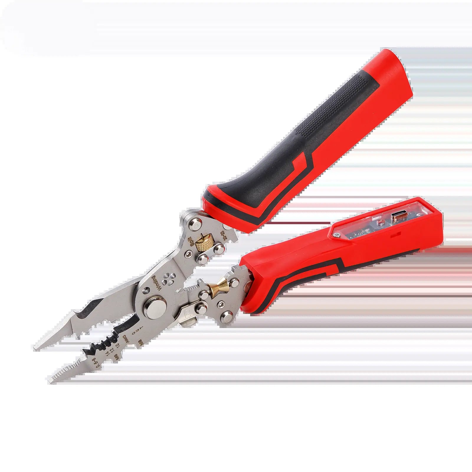 OPELI 16-In-1 Wire Stripping Pliers, 2026 New Rechargeable Wire Strippers Tool with Voltage Tester&Alarms, Detectable 12-250V, Heavy-Duty Electrical Pliers&Wire Cutters–For Professional and Home Use