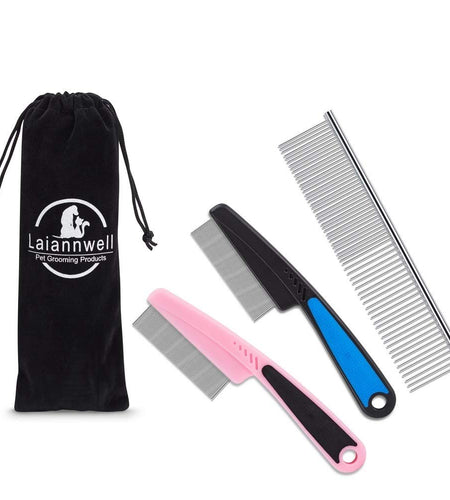 Cat Comb,Pet Comb  Professional Grooming Comb for Dog/Cat/Small Pets(3 Packs)