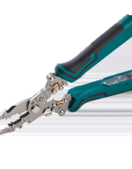 Load image into Gallery viewer, OPELI 16-In-1 Wire Stripping Pliers, 2026 New Rechargeable Wire Strippers Tool with Voltage Tester&amp;Alarms, Detectable 12-250V, Heavy-Duty Electrical Pliers&amp;Wire Cutters–For Professional and Home Use
