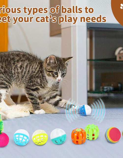 Load image into Gallery viewer, Cat Toys for Indoor Cats Interactive, 25 Assorted Cat Stuff Toys Pack Including Crinkle Tunnel Ball Wand Teaser Feather Mouse Mice Spring Assortment Kit for Cats Kittens Rabbits Puppies
