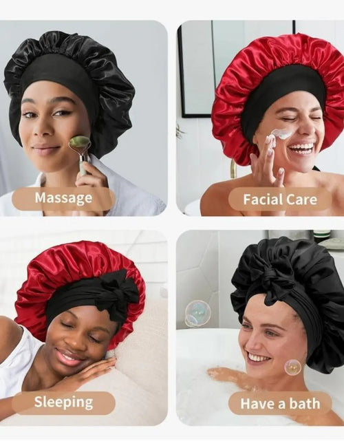 Load image into Gallery viewer, Silk-Like Satin Double-Layer Hair Cap
